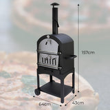 Kukoo Outdoor Ofen Gartenofen Pizzaofen Gartengrill Pizzastein Terasse Grill Gartenbackofen Smoker 156 cm H x 64 cm B x 43 cm T Gratis Pizza Schieber