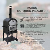 Kukoo Outdoor Ofen Gartenofen Pizzaofen Gartengrill Pizzastein Terasse Grill Gartenbackofen Smoker 156 cm H x 64 cm B x 43 cm T Gratis Pizza Schieber