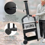 Kukoo Outdoor Ofen Gartenofen Pizzaofen Gartengrill Pizzastein Terasse Grill Gartenbackofen Smoker 156 cm H x 64 cm B x 43 cm T Gratis Pizza Schieber