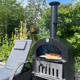 Kukoo Outdoor Ofen Gartenofen Pizzaofen Gartengrill Pizzastein Terasse Grill Gartenbackofen Smoker 156 cm H x 64 cm B x 43 cm T Gratis Pizza Schieber