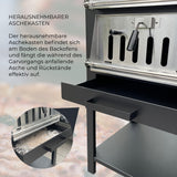 Kukoo Outdoor Ofen Gartenofen Pizzaofen Gartengrill Pizzastein Terasse Grill Gartenbackofen Smoker 156 cm H x 64 cm B x 43 cm T Gratis Pizza Schieber